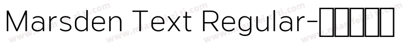 Marsden Text Regular字体转换